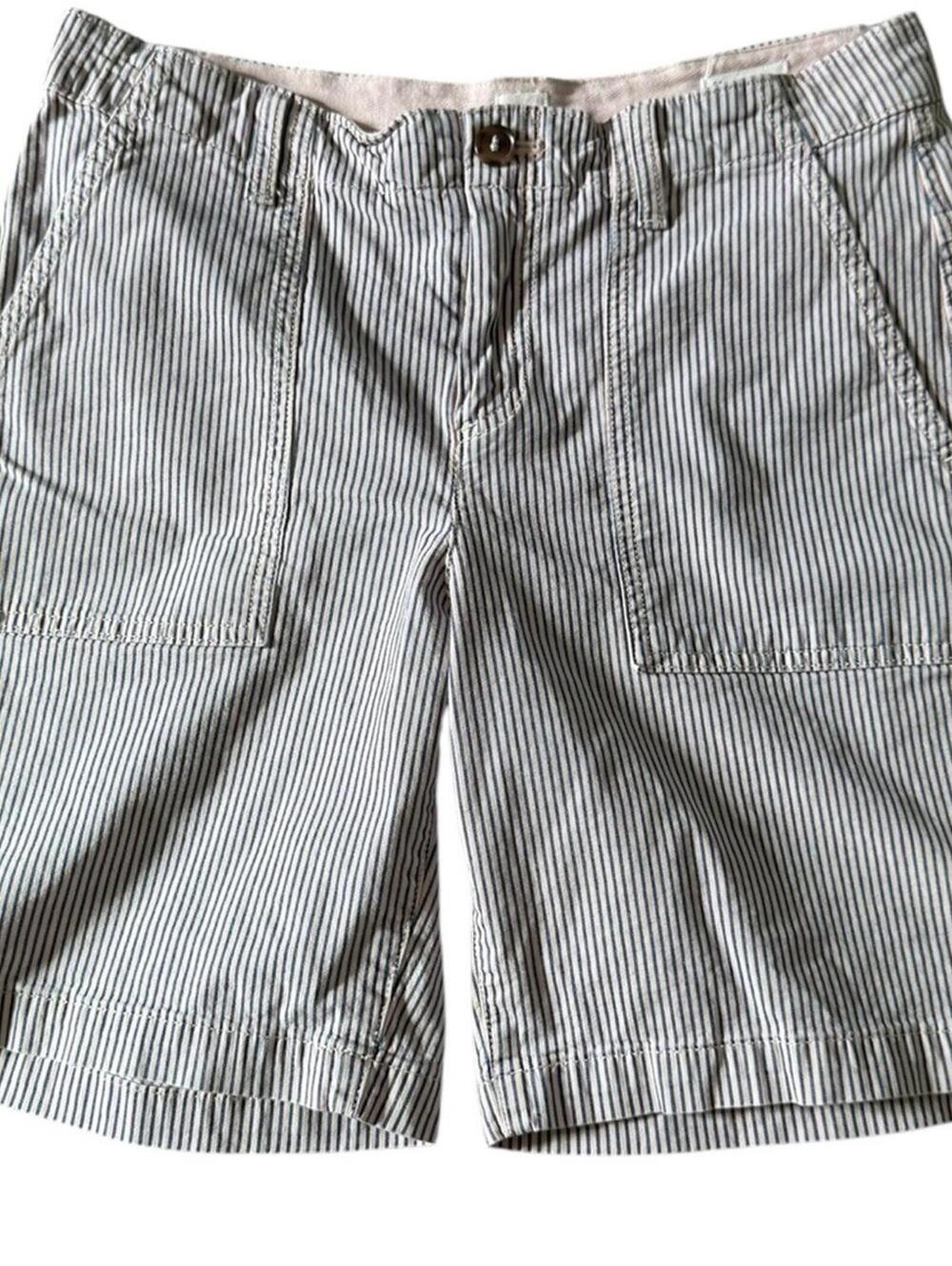 GAP Women's Striped Gray Shorts